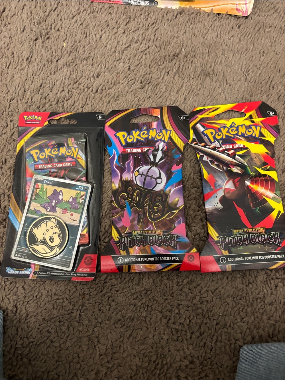 Pokemon TCG Pitch Black Booster Packs and Accessories - Black Purple Red